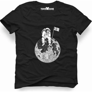 Nasa uzay Astronot  Dünya Ay Erkek T-Shirt