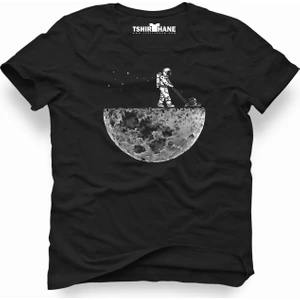 Nasa uzay Astronot  Dünya Ay Erkek T-Shirt