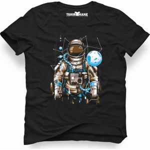 Nasa uzay Astronot  Dünya Ay Erkek T-Shirt