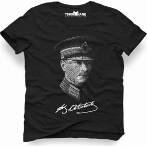 Mustafa Kemal Atatürk asker typografi Erkek T-Shirt