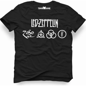 Led-zeppelin sembol siyah Erkek T-Shirt