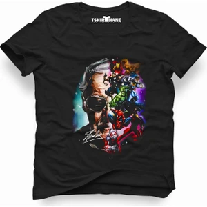 Marvel stan lee brush Erkek T-Shirt