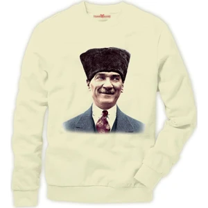 Atatürk Kalpaklı Erkek Sweatshirt