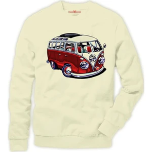 Volkswagen beetle vw vosvos minibüs Erkek Sweatshirt