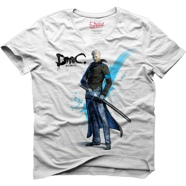 Gamedevil Devil May Cry DmC Vergil Beyaz Erkek T Shirt Fiyat