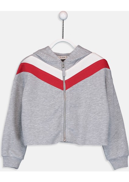 Kız Çocuk Fermuarlı Sweatshirt