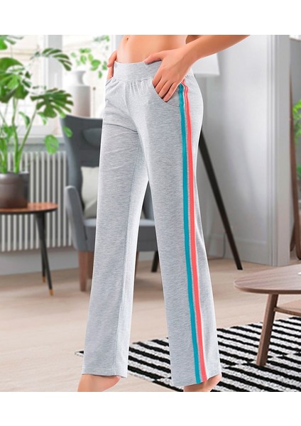 Yandan Şeritli Cepli Kadın Pijama 0532