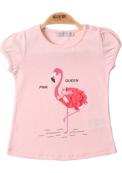 Kids Kız Bebek Filamingo Baskılı T-Shirt