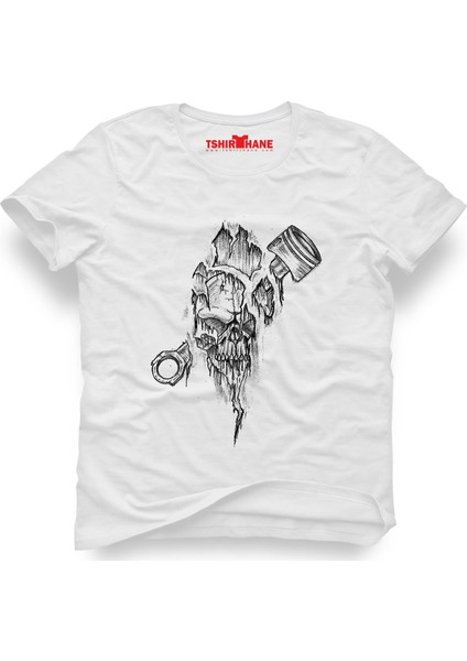 İskelet piston Erkek T-Shirt