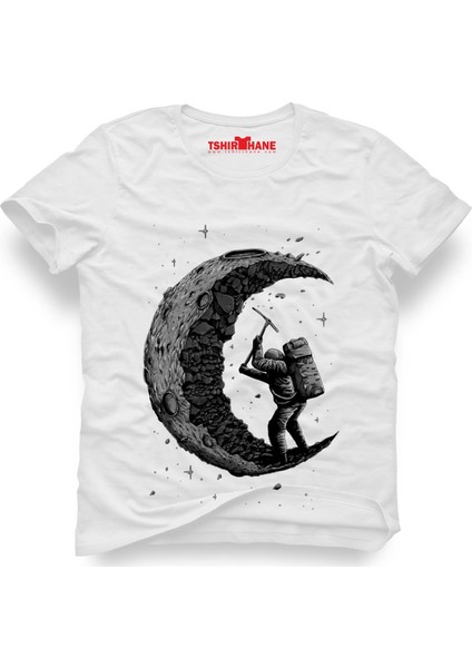 Astronot Moon Ay Erkek T-Shirt