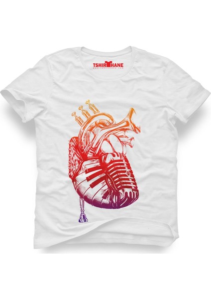 Kalbim müzikle carpiyor Erkek T-Shirt