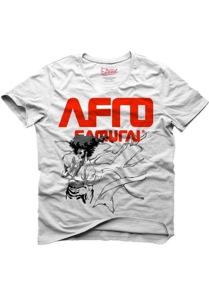 Afro Samurai Beyaz Erkek T-Shirt