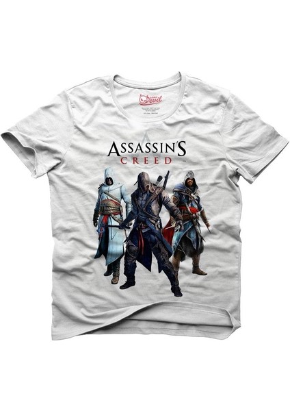 Assassins Creed Beyaz Erkek T-Shirt