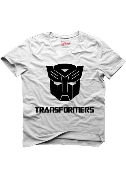 Transformers Beyaz Erkek T-Shirt