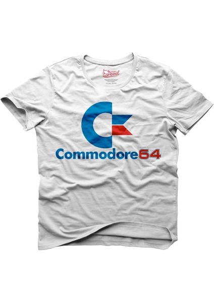 Commodore 64 Logo Beyaz Erkek T-Shirt