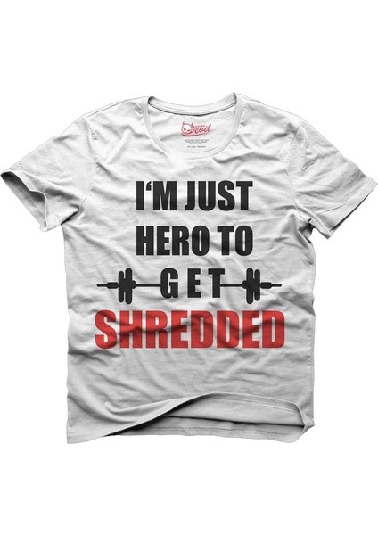 I'm Just Hero Beyaz Erkek T-Shirt