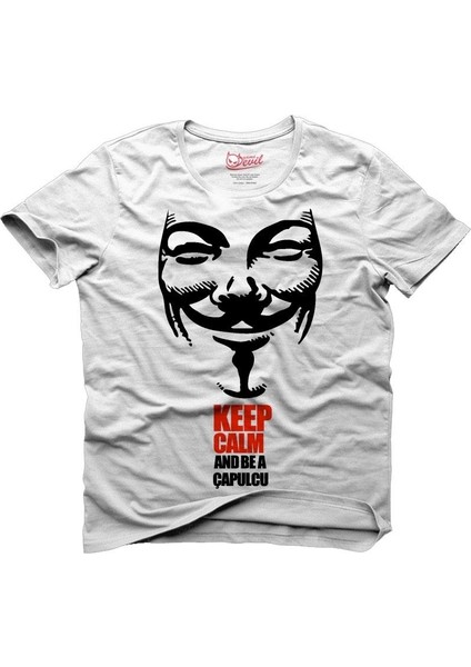 Keep Calm And Be A Çapulcu Beyaz Erkek T-Shirt