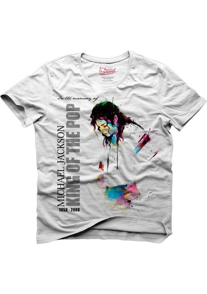 Michael Jackson King of The Pop Beyaz Erkek T-Shirt