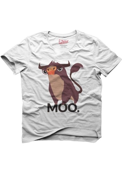 Moo Beyaz Erkek T-Shirt