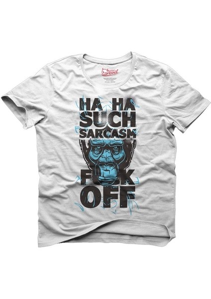 Sarcasm Ape Beyaz Erkek T-Shirt