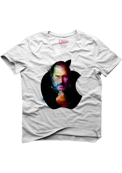 Steve Jobs Apple Beyaz Erkek T-Shirt