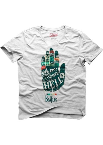 The Beatles Hand Beyaz Erkek T-Shirt