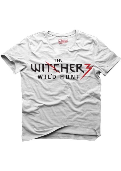 The Witcher 3 Wild Hunt Logo Beyaz Erkek T-Shirt