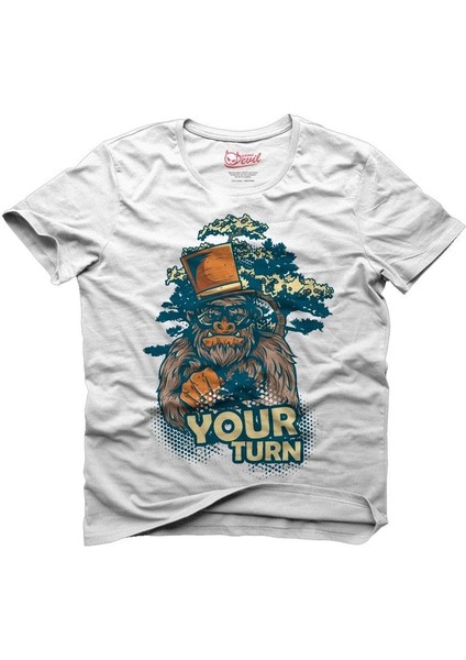 Ape Your Turn Beyaz Erkek T-Shirt