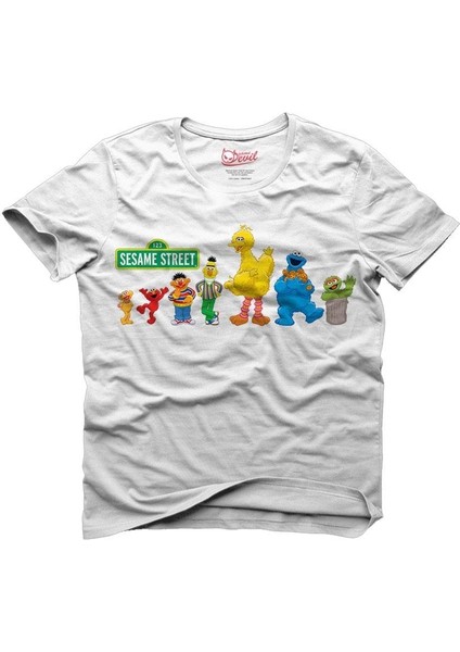 Sesame Street Beyaz Erkek T-Shirt