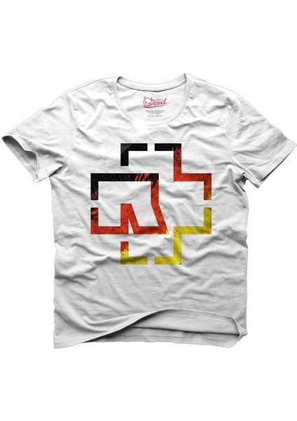 Rammstein Logo Beyaz Erkek T-Shirt