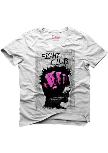 Fight Club Tyler Durden Punch Beyaz Erkek T-Shirt