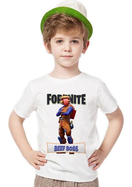 Fortnite Beef boss Erkek Çocuk T-Shirt