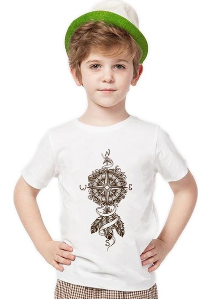 Dreamcatcher pusula Erkek Çocuk T-Shirt