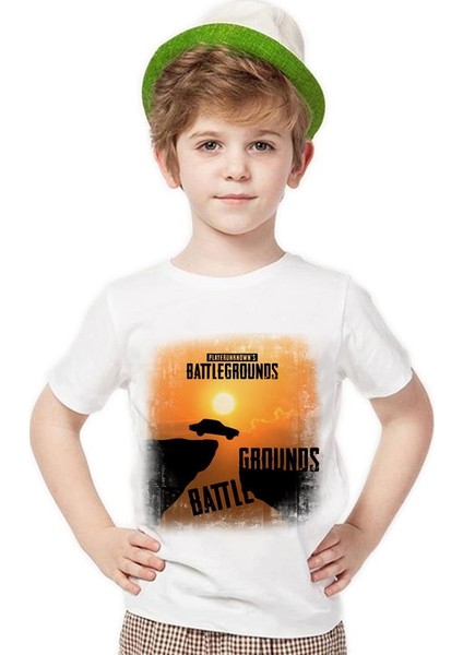 Pubg Battle car Erkek Çocuk T-Shirt