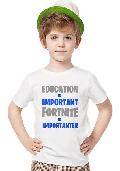 Fortnite Education is Important Erkek Çocuk T-Shirt