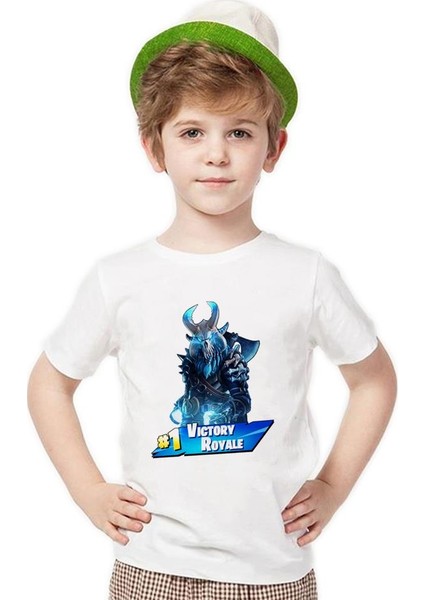 Fortnite #1 Victory Royale ragnarok Erkek Çocuk T-Shirt