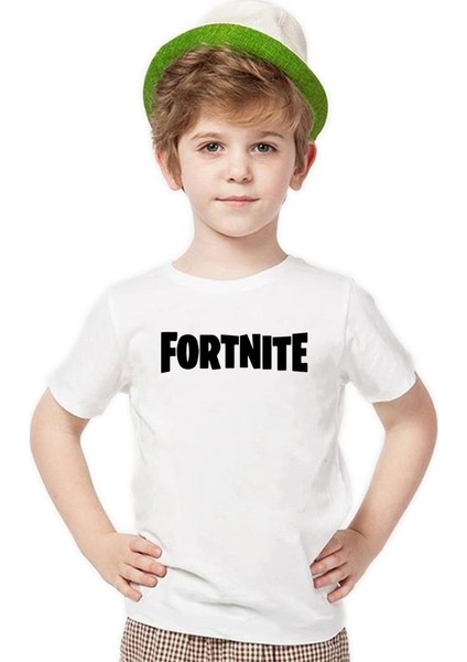 Fortnite logo Battle Royale Erkek Çocuk T-Shirt