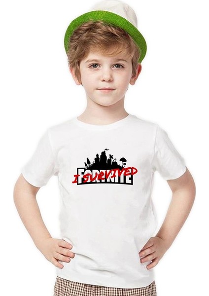 Fortnite I Survived Erkek Çocuk T-Shirt