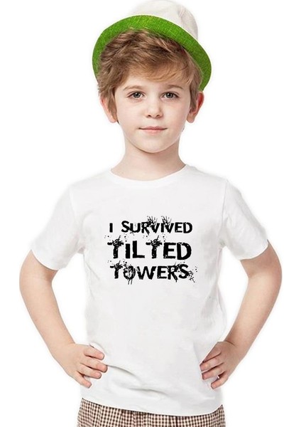 Fortnite I Survived Tilted Towers Erkek Çocuk T-Shirt