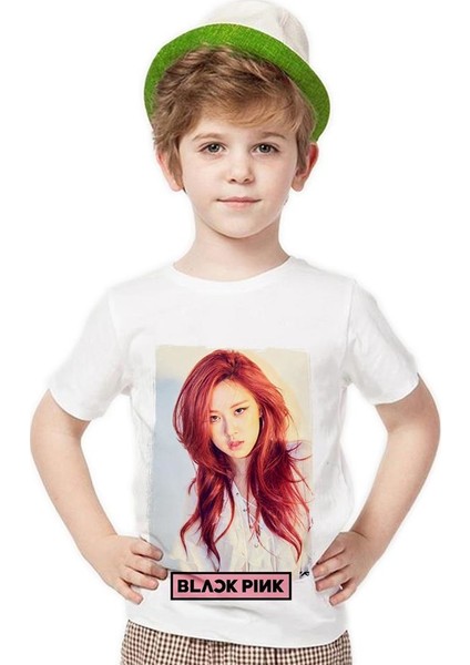 Black pink rose Erkek Çocuk T-Shirt