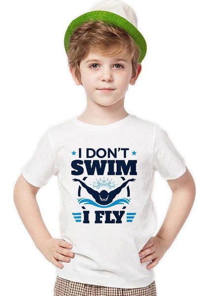 I dont swim i fly Erkek Çocuk T-Shirt