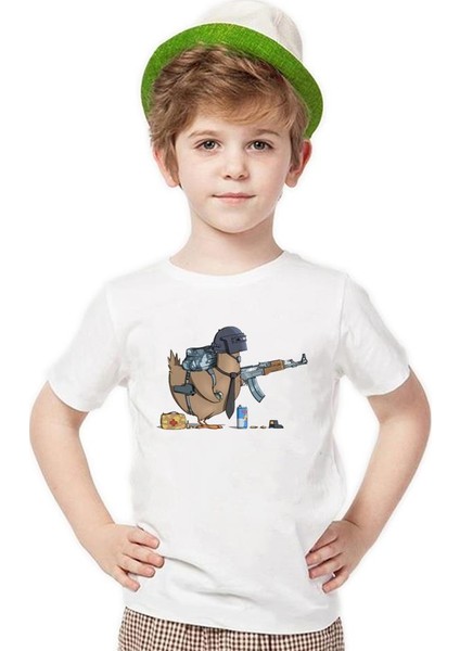 Pubg Tavuk Erkek Çocuk T-Shirt