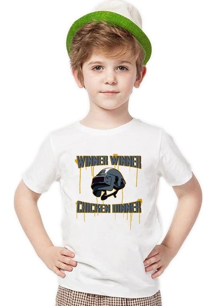 Pubg winner 3 lvl. kask Erkek Çocuk T-Shirt
