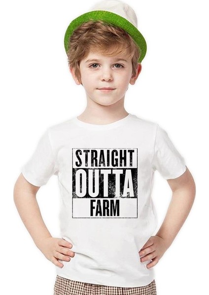 Pubg straıght outta farm Erkek Çocuk T-Shirt