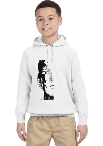 One Punch Man Face Çocuk Sweatshirt