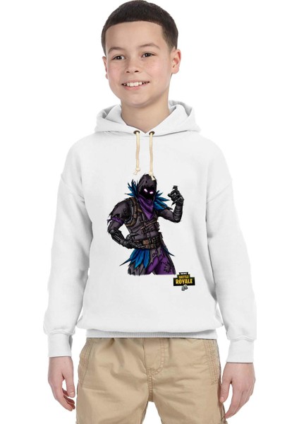 Fortnite kara karakter Çocuk Sweatshirt