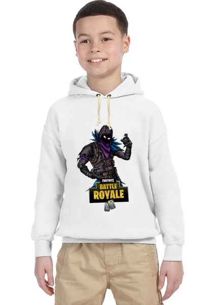 Fortnite kara karakter Çocuk Sweatshirt