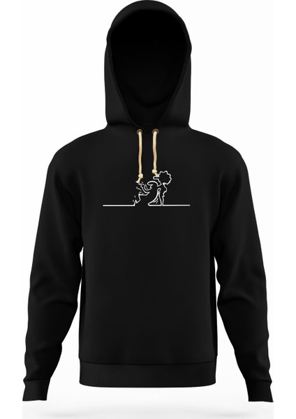 La linea trt cizgi adam kadin Erkek Sweatshirt
