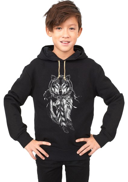 Dreamcatcher wolf Çocuk Sweatshirt