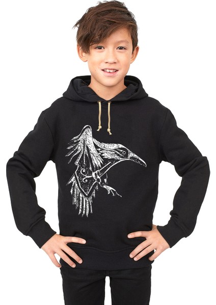 Vikings the crow of ragnar Çocuk Sweatshirt